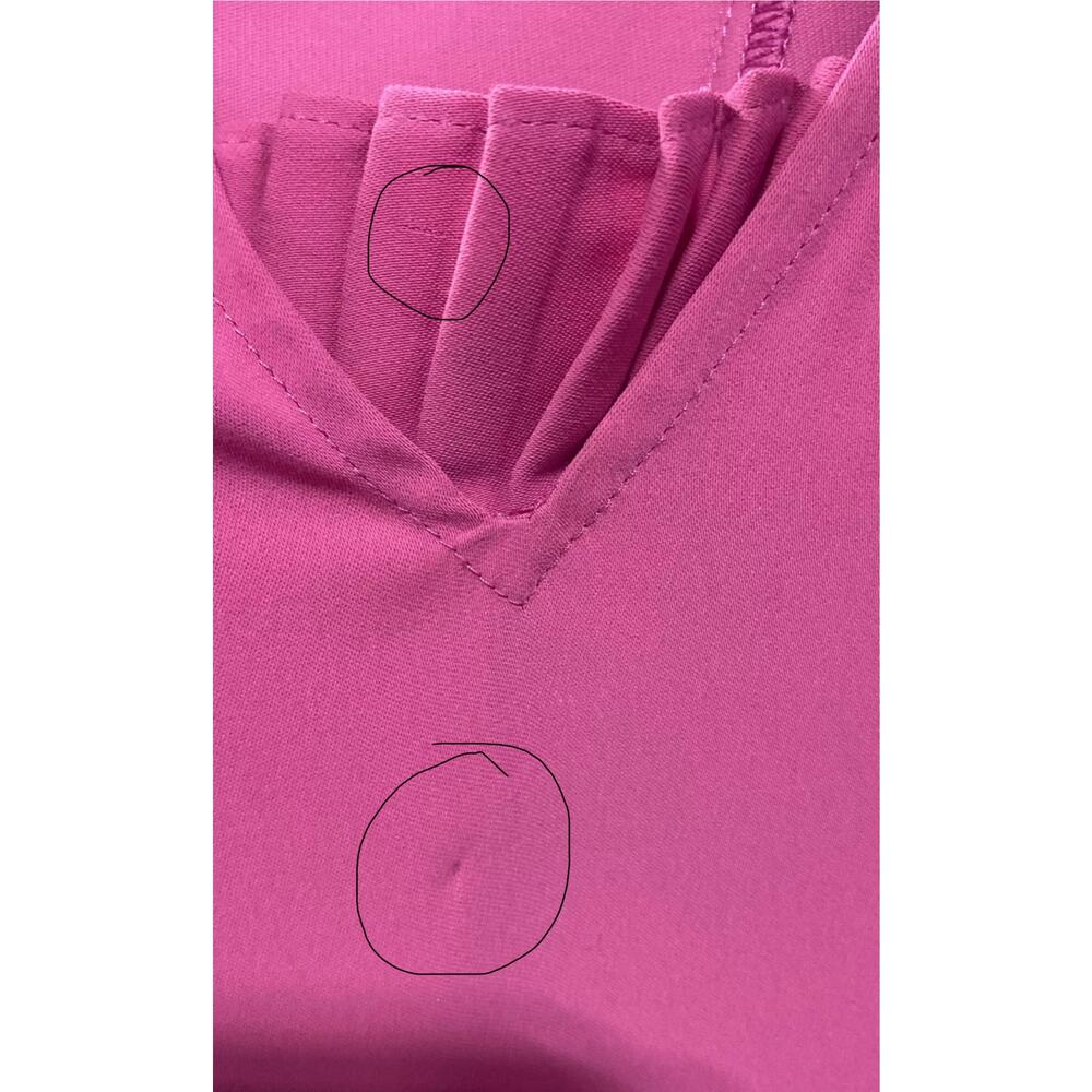 MM6 Maison Margiela PARIS Women's Hot Pink Asymmetrical Pleated Dress Size 40 - Picture 6 of 6